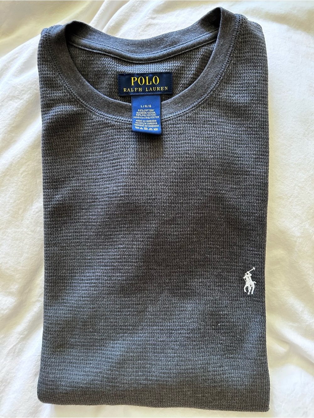 Polo by Ralph Lauren Men’s Charcoal Crewneck Sweater